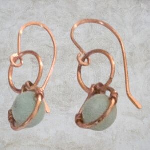 NWT Copper Amazonite Earrings. Artisan made